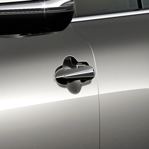 Թափքի գույնի դռների բռնակներ՝ քրոմից ներդիրով 0